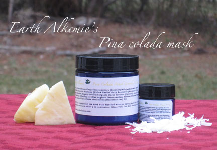 Earth Alkemie's pina colada mask